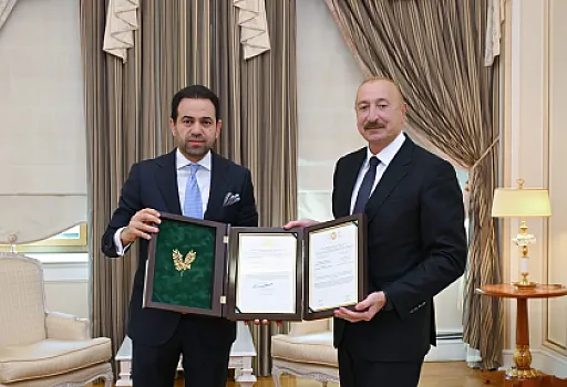 İlham Əliyevə "Zayed İnsan Qardaşlığı Mükafatı"nın sertifikatı təqdim olunub