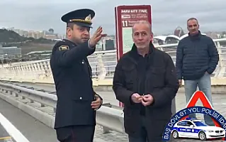Qaydaları pozan piyadalara qəza görüntüləri göstərildi 
