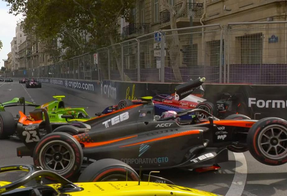 Formula 2 zamanı zəncirvari qəza olub, 