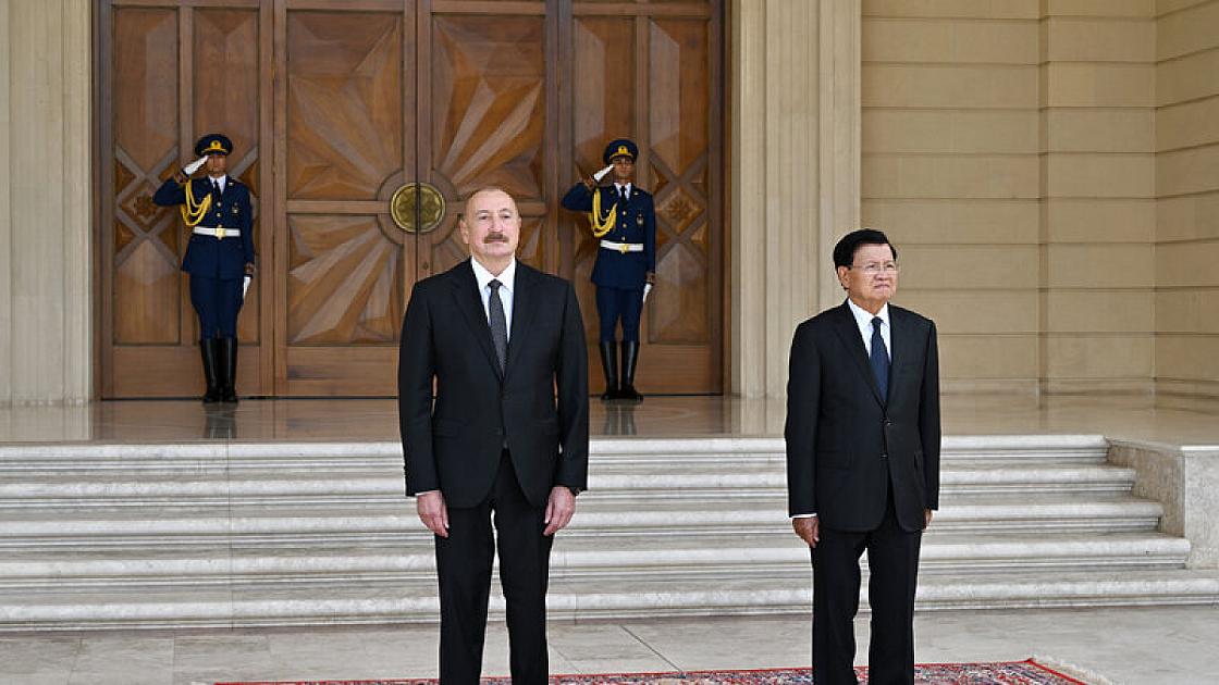 Laos Prezidentinin Bakıda rəsmi qarşılanma mərasimi oldu
