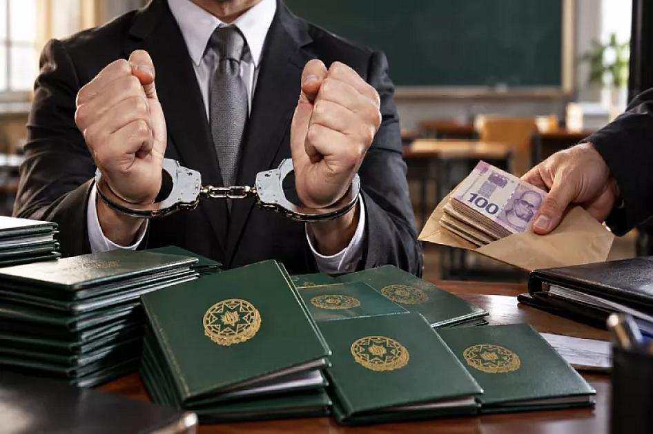 Məktəb direktoru xadimənin attestatını 