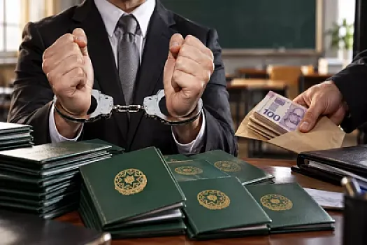 Məktəb direktoru xadimənin attestatını 