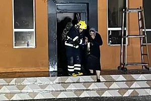 Yanan binanın sakinləri: 