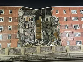 Goranboyda bina uçdu