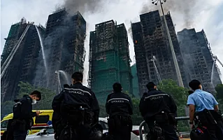 Honkonqdakı yanğına görə 11 nəfər həbs edildi