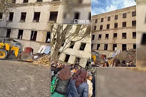 Bakıda valideynlər məktəbin bağlı qalmasına görə etiraza qalxdılar