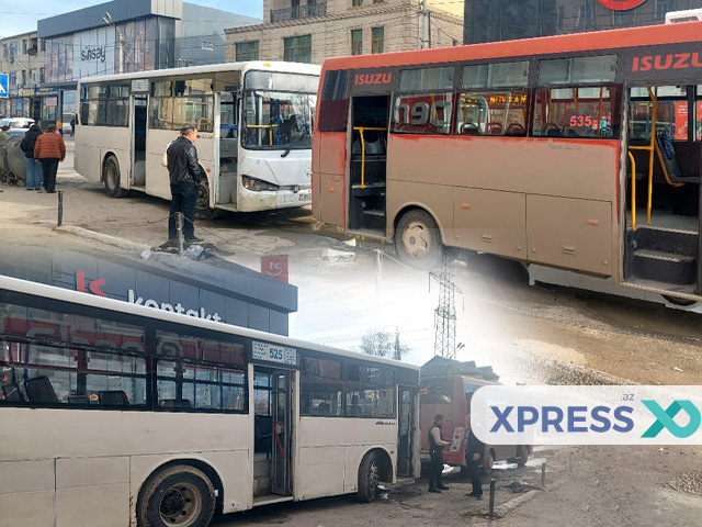 Masazır qəsəbəsində marşrut avtobusları qəzaya düşdü- 