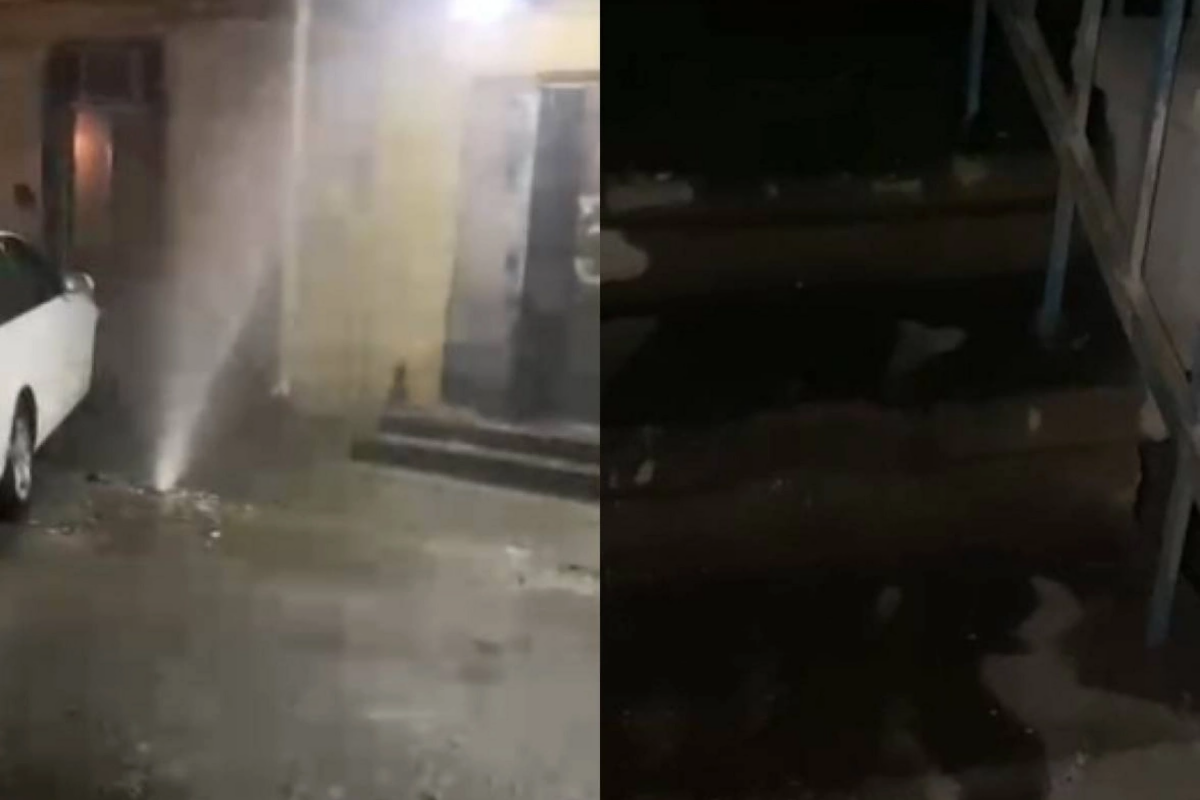 Bakıda binanın bloku ÇÖKDÜ - sakinlər evdən çıxa bilmir - 