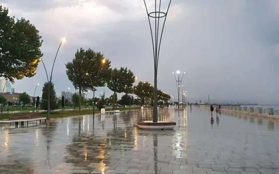 Azərbaycanda yağıntılı və küləkli hava davam edir 
