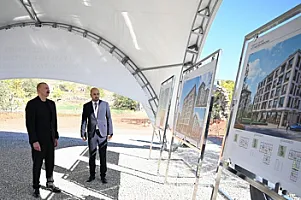 Cəbrayıl şəhərində ikinci və üçüncü yaşayış komplekslərinin təməli qoyuldu - 