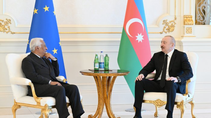 İlham Əliyev və Antonio Koşta mətbuata bəyanatlarla çıxış edirlər