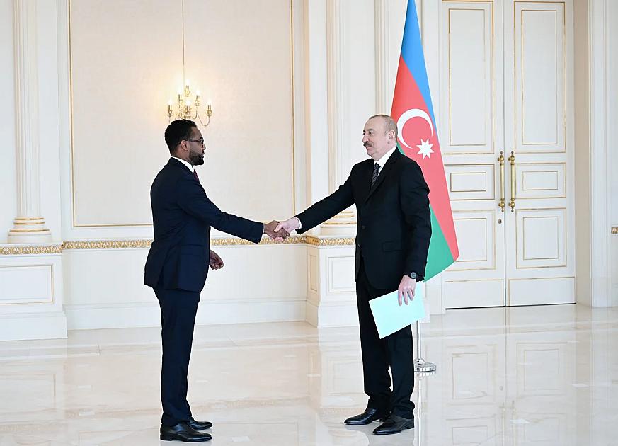 İlham Əliyev Somalinin Azərbaycana yeni təyin olunmuş səfirini qəbul edib