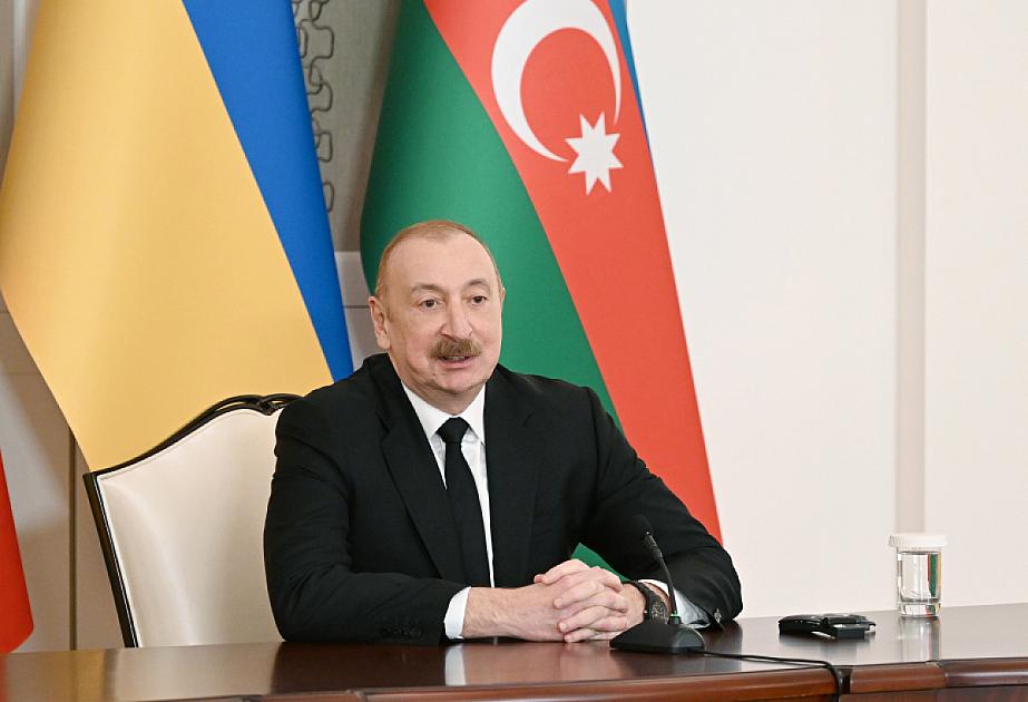 İlham Əliyev: Ukrayna ilə əməkdaşlığımızın çox güclü siyasi təməli var