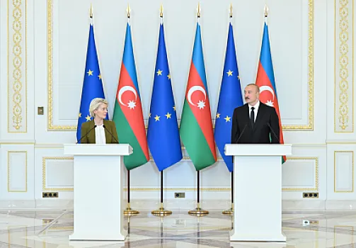 İlham Əliyev və Ursula Fon der Lyayen mətbuata bəyanatlarla çıxış etdilər -