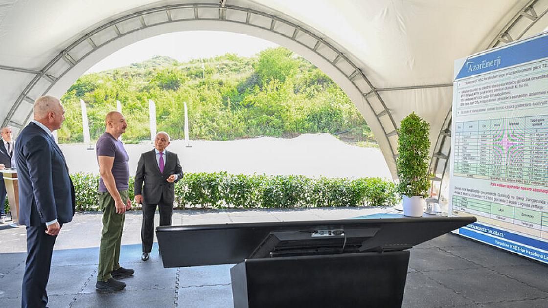 Prezident Hoçaz çayının üzərində yerləşən su elektrik stansiyalarının açılışında iştirak etdi