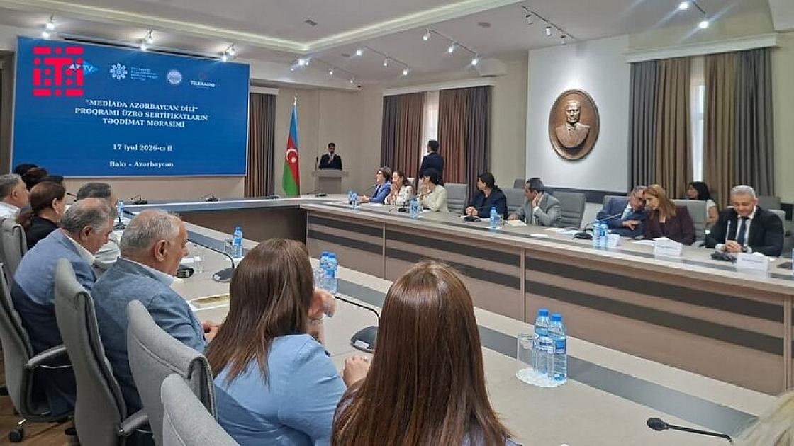 "Mediada Azərbaycan dili" proqramı üzrə sertifikatların təqdimat mərasimi keçirilib