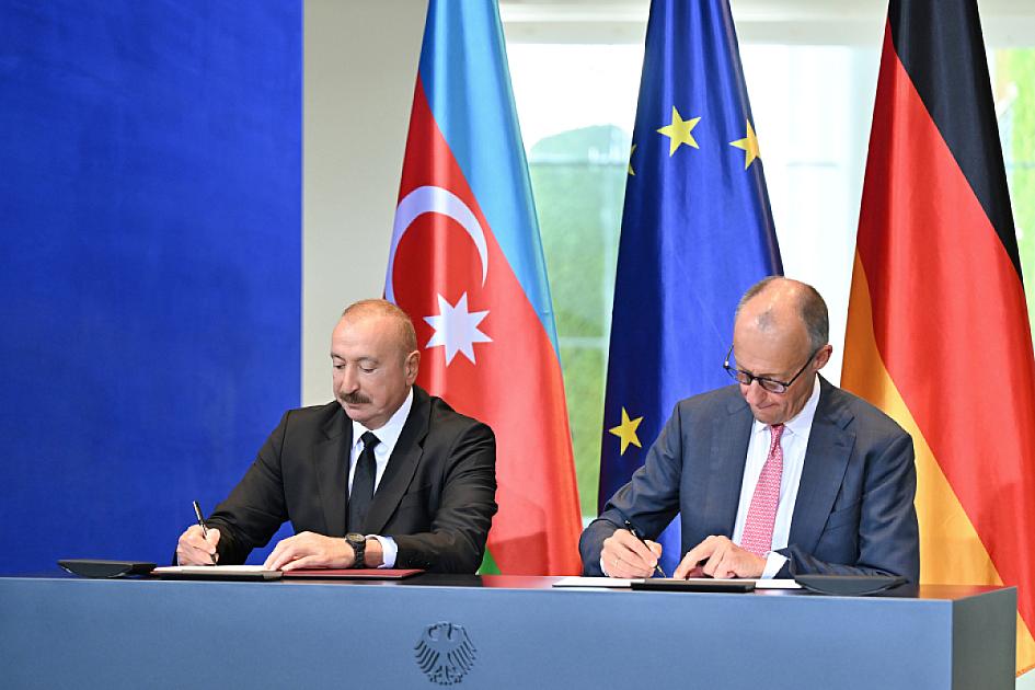 Azərbaycan və Almaniya strateji tərəfdaşlıq üzrə Birgə Bəyannamə imzalayıb - YENİLƏNİB - 