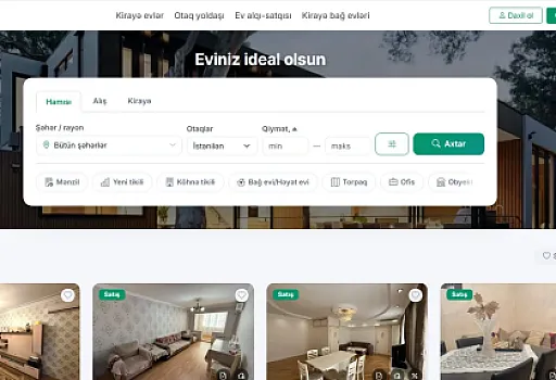 Daşınmaz əmlak axtarışını asanlaşdıran yeni platforma –