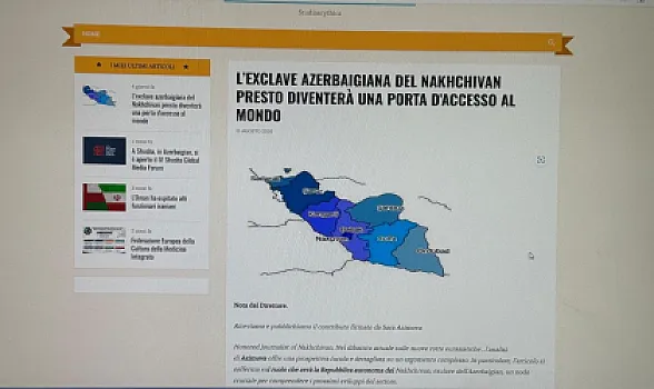 Sara Əzimovanın Prezidentin Naxçıvana səfəri ilə bağlı məqaləsi İtaliya mediasında yayımlanıb