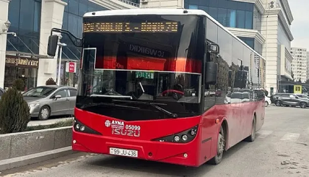 Bakıda bu avtobusun yolu dəyişdirildi