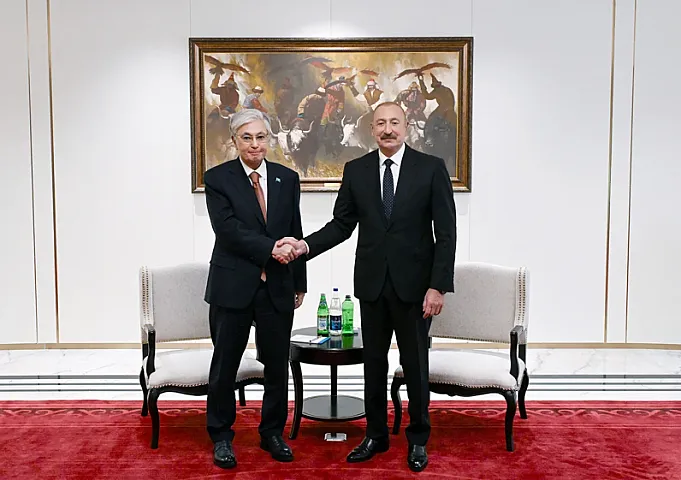 Azərbaycan və Qazaxıstan prezidentlərinin Bişkekdə görüşü keçirilir