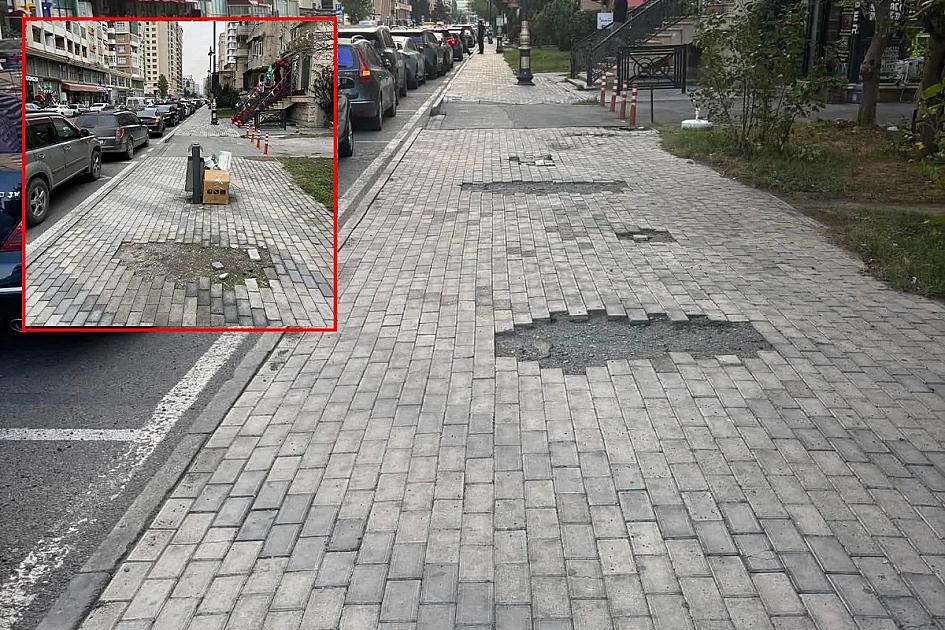 Xətai rayonunda səkidə olan zibil qabları niyə yığışdırılıb? - 